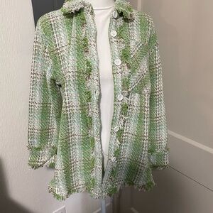 Love + Harmony Plaid Tweed Jacket